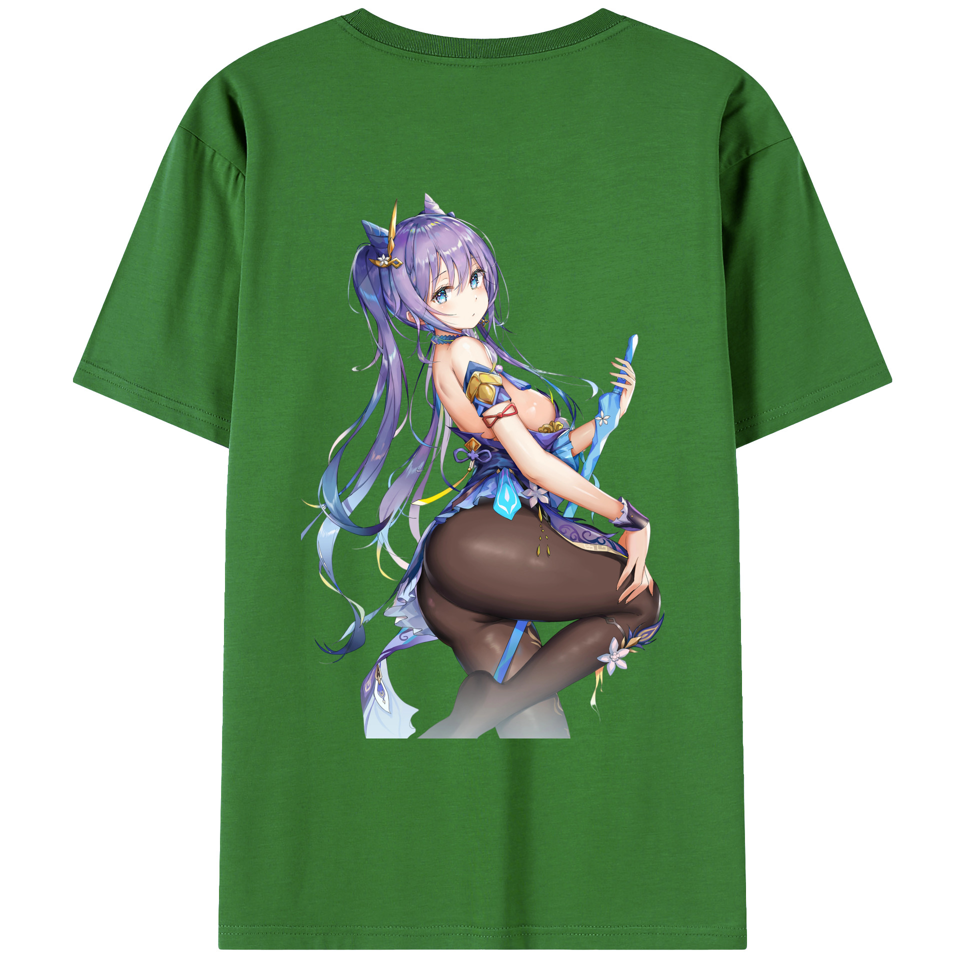 げんし神 刻晴 こくせい genshin Kokusei レディース半袖Tシャツ(バックプリント)